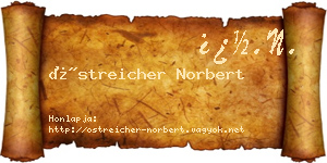 Östreicher Norbert névjegykártya