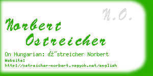 norbert ostreicher business card